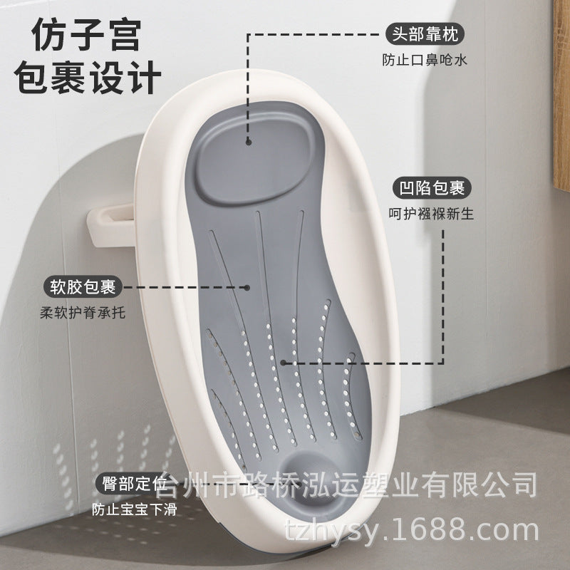 Foldable Baby Bathtub with Real-Time Temperature Display