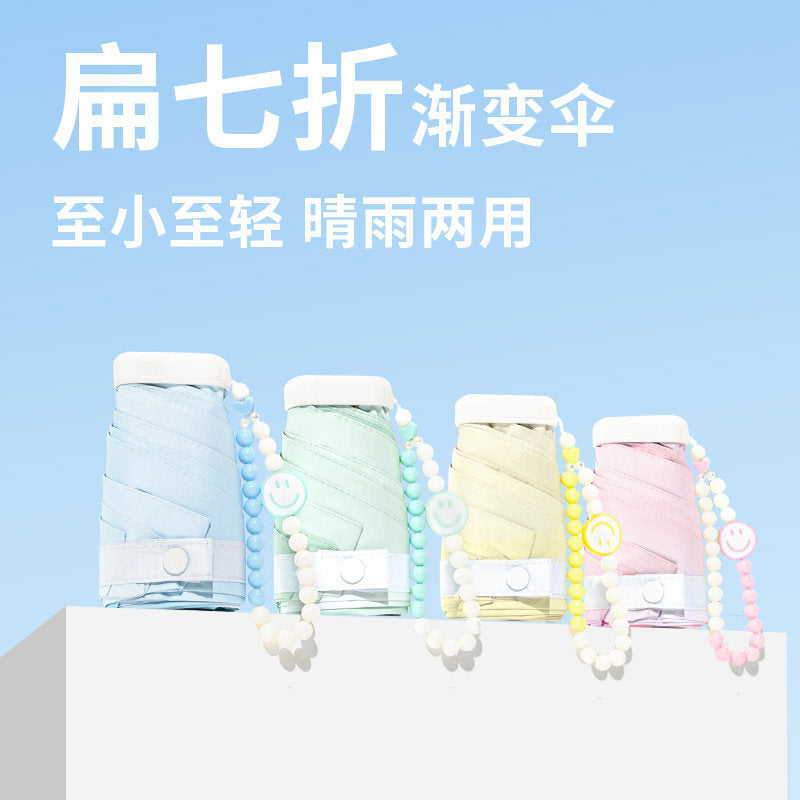 Compact UV Protection Umbrella for Sun and Rain