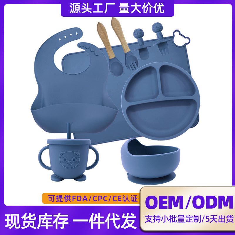 Food-Grade 9-Piece Baby Feeding Tableware Set