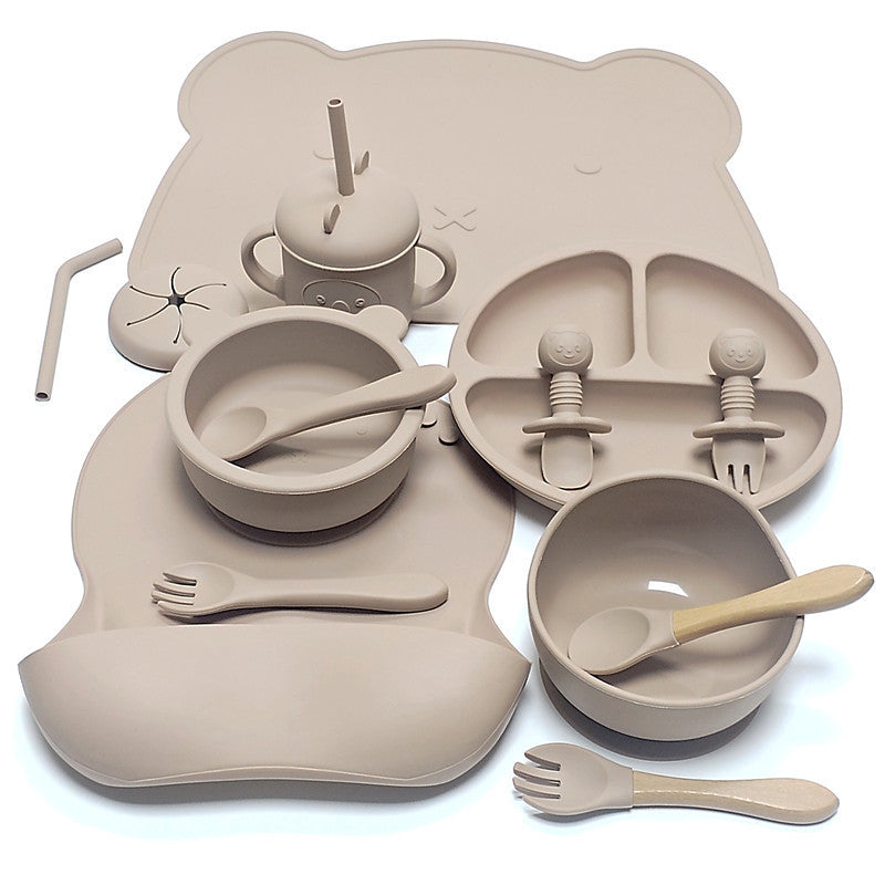 Food-Grade Silicone Baby Feeding Tableware Set