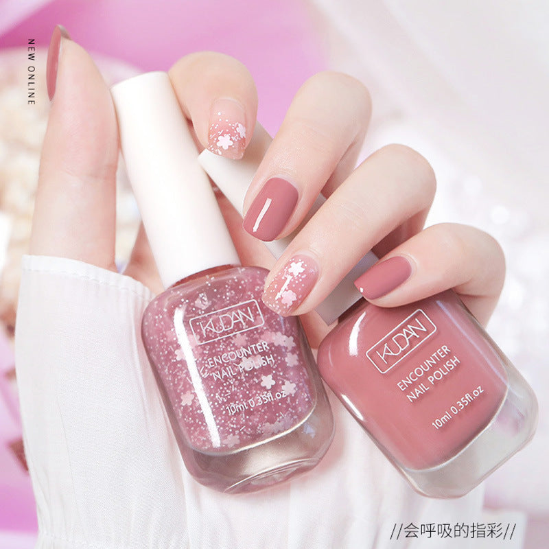 Water-Based Peelable Nail Polish with Pearlescent Finish