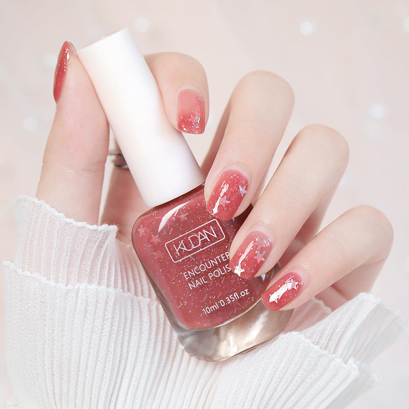 Water-Based Peelable Nail Polish with Pearlescent Finish