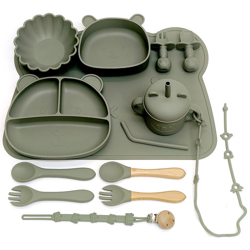 13-Piece Food-Grade Silicone Baby Feeding Set