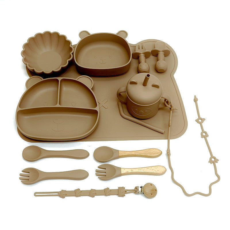 13-Piece Food-Grade Silicone Baby Feeding Set