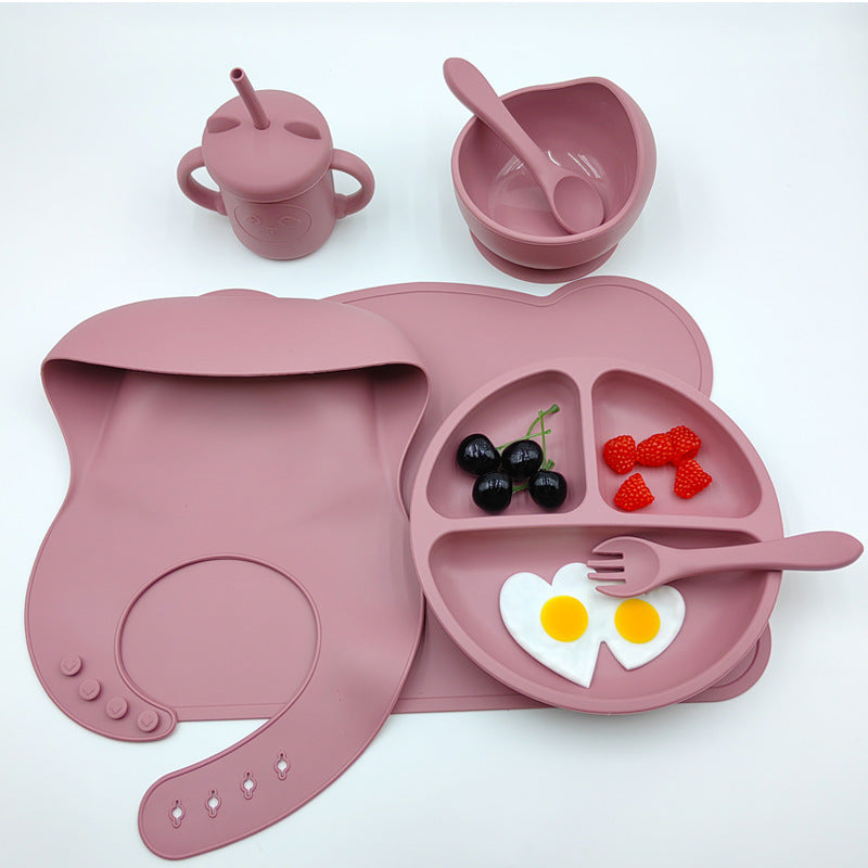 Food-Grade Silicone 7-Piece Baby Feeding Set