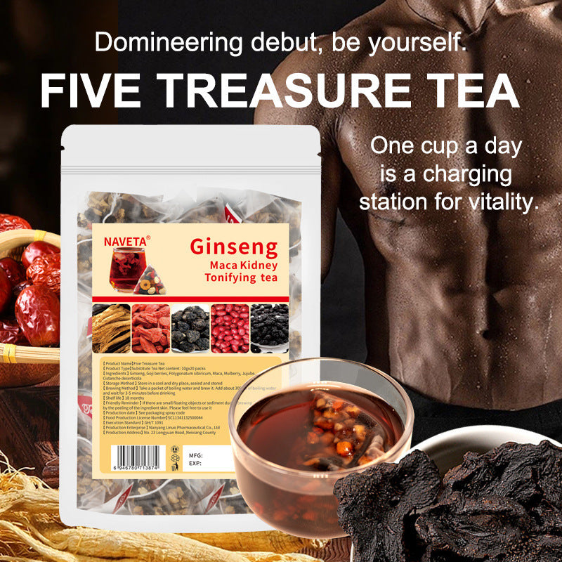 Herbal Ginseng Tea Blend for Men's Daily Wellness