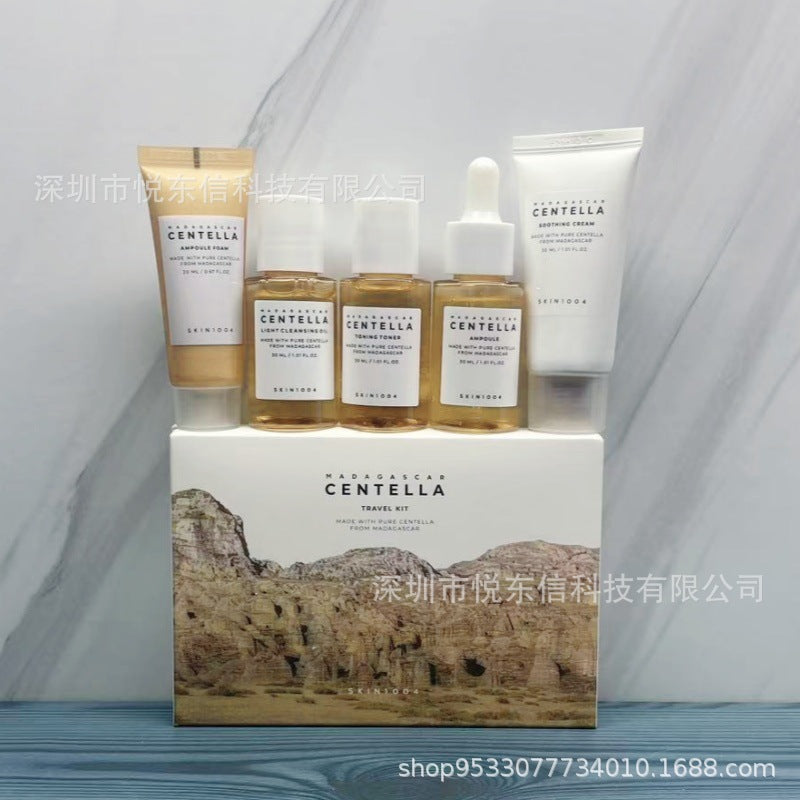 Centella Skincare Set with Cleanser, Serum, Cream and Eye Care