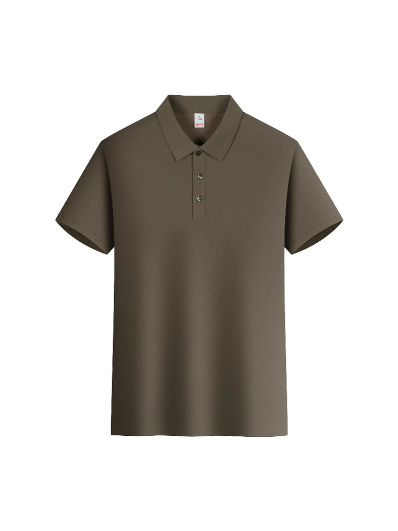 Summer Breathable Men's Solid Color Polo Shirt Casual Short