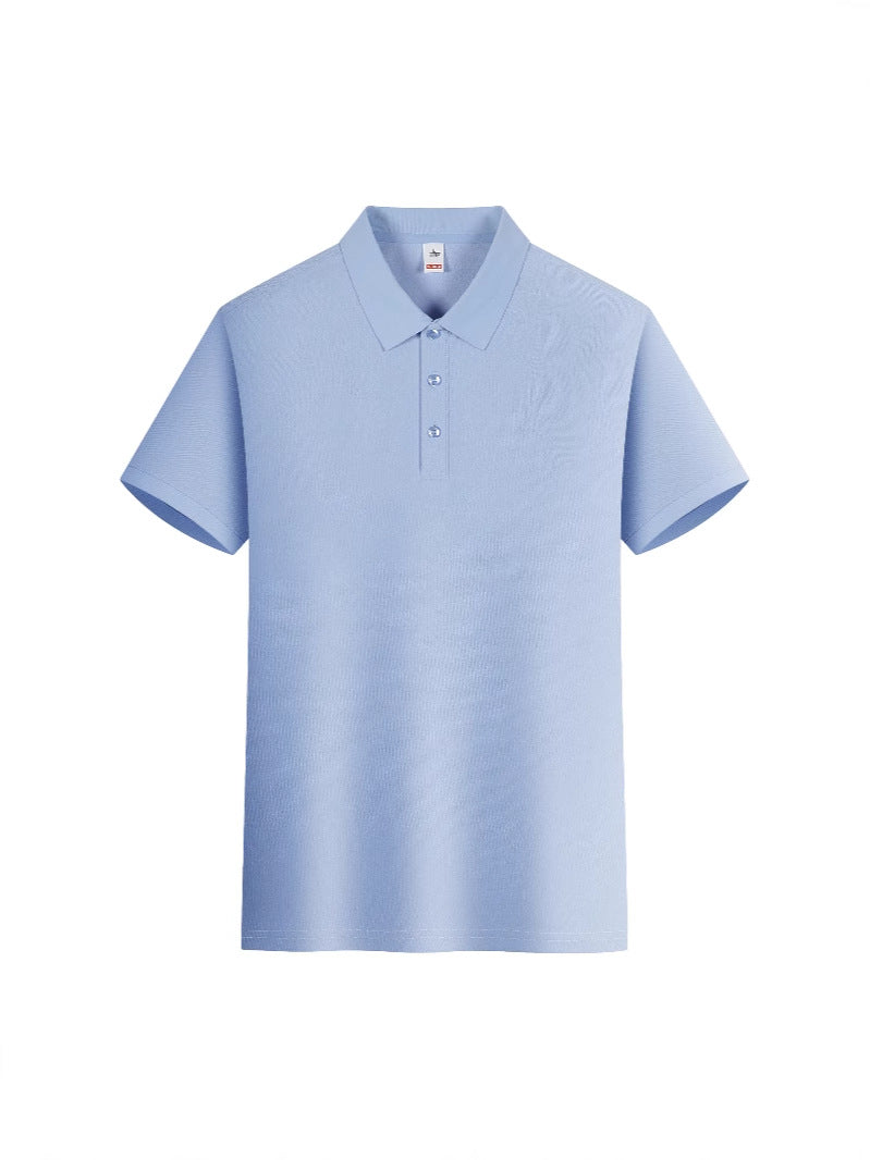 Summer Breathable Men's Solid Color Polo Shirt Casual Short