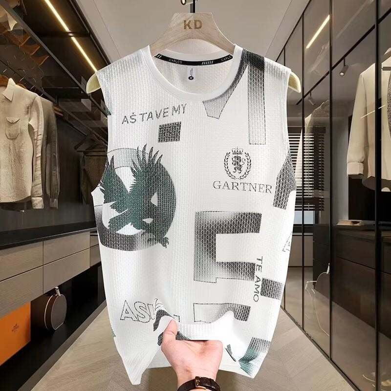 Men's Ice Silk Short Sleeve T-Shirt Quick Dry Casual Top