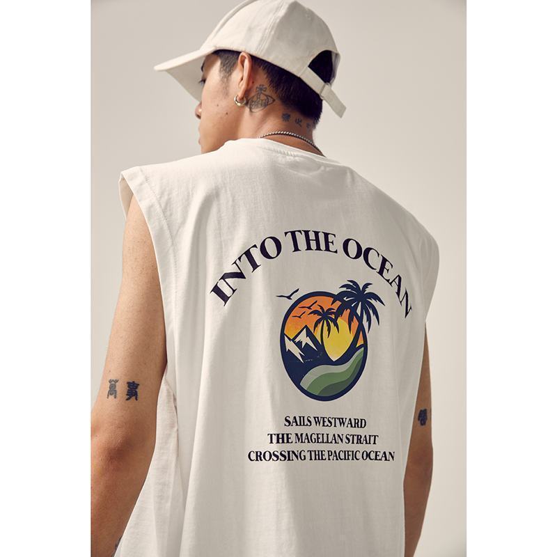 Men's Pure Cotton Sleeveless Vest Heavyweight Casual