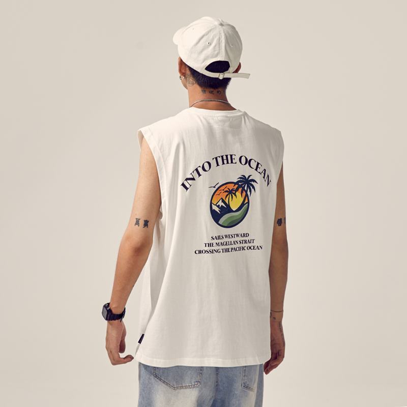 Men's Pure Cotton Sleeveless Vest Heavyweight Casual