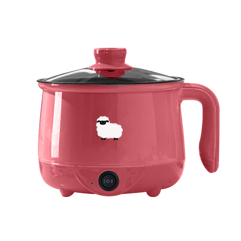 Compact Non-Stick Electric Hot Pot, Camellia Red