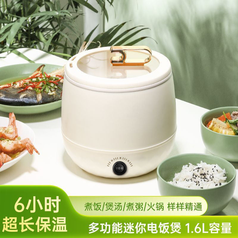 Black Crystal Mini Rice Cooker with Insulation, 1.8L