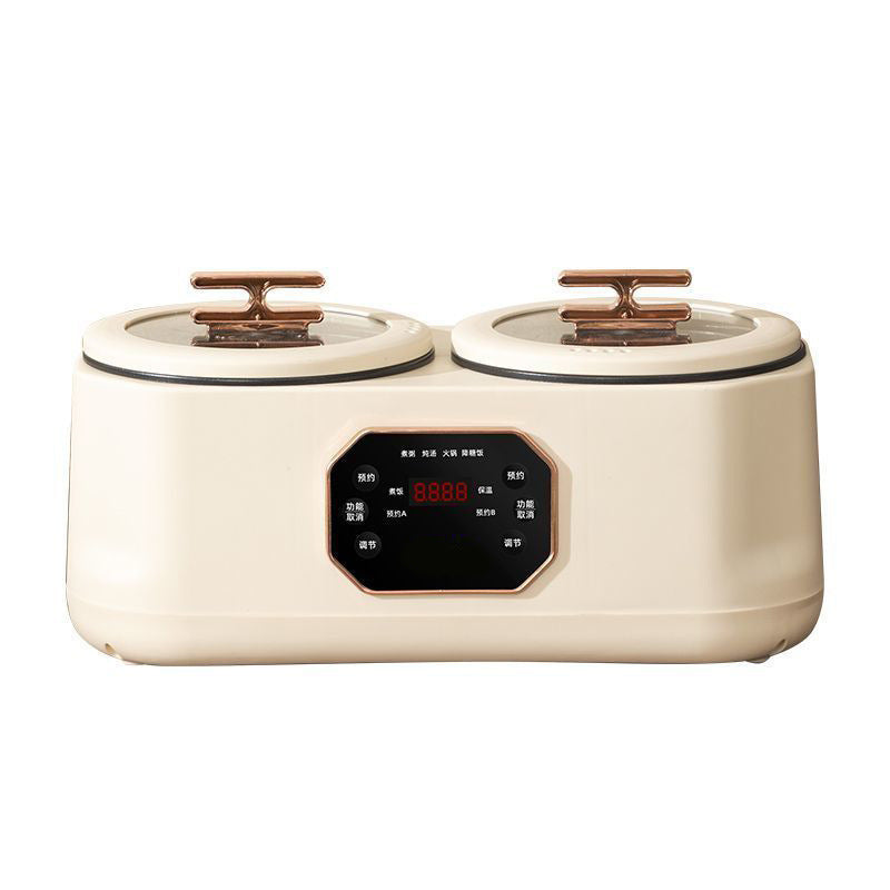 Dual-Bile Smart Rice Cooker with Reservation Timer