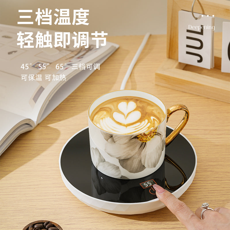 Smart Digital Display Thermostatic Heating Coaster