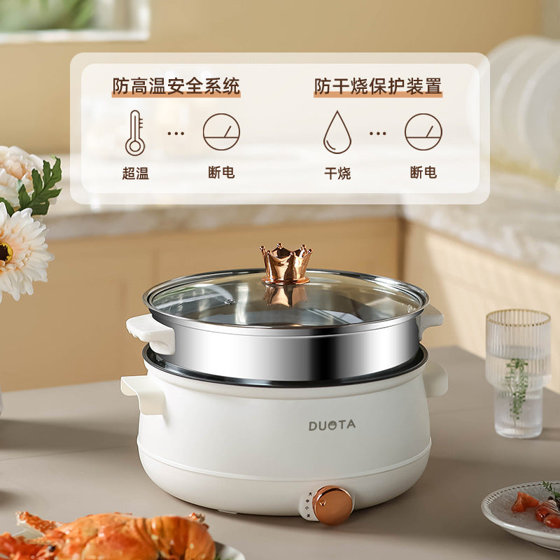 Light Luxury White Ceramic Electric Hot Pot, Multi-Size