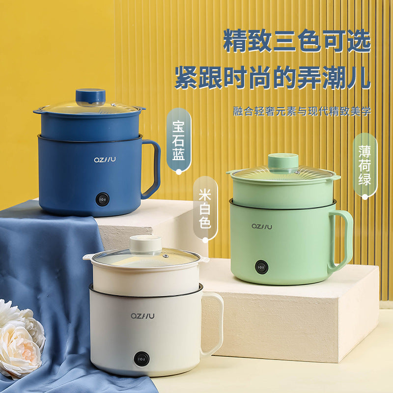 Compact Black Ceramic Electric Hot Pot, Single or Double Layer