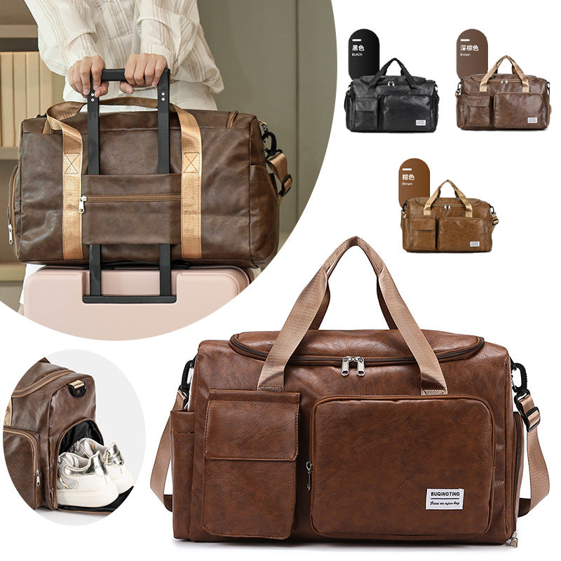 Men's Large Capacity Travel Bag with Shoe Compartment