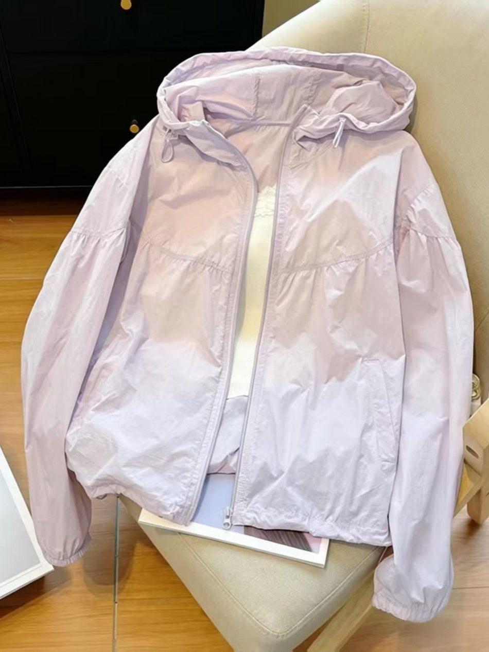 Women's Lightweight UV Protection Hooded Casual Jacket