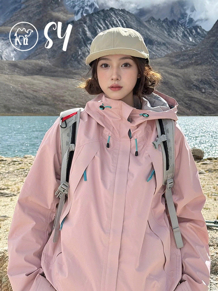 Unisex Hooded Waterproof Windbreaker Outdoor Jacket