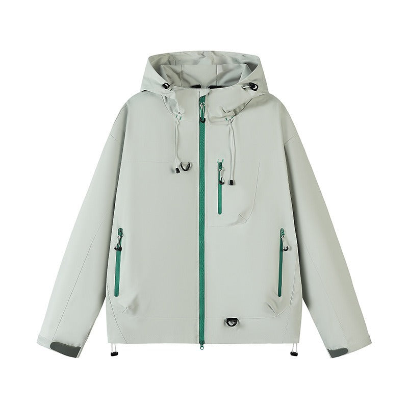 Unisex Three Proof Hooded Waterproof Outdoor Jacket