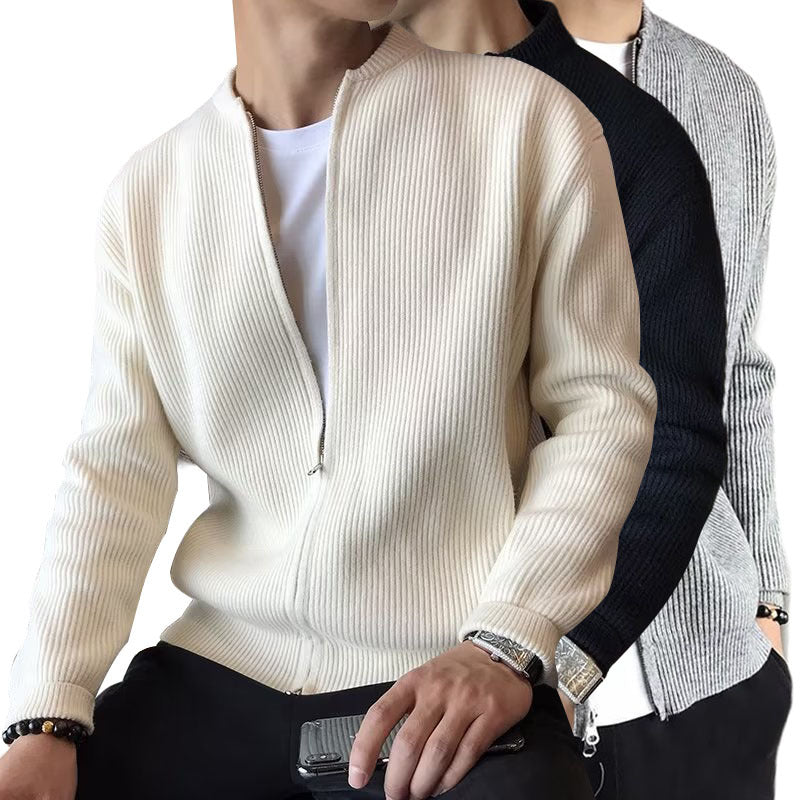 Men's Warm Slim Fit Business Knit Cardigan Jacket