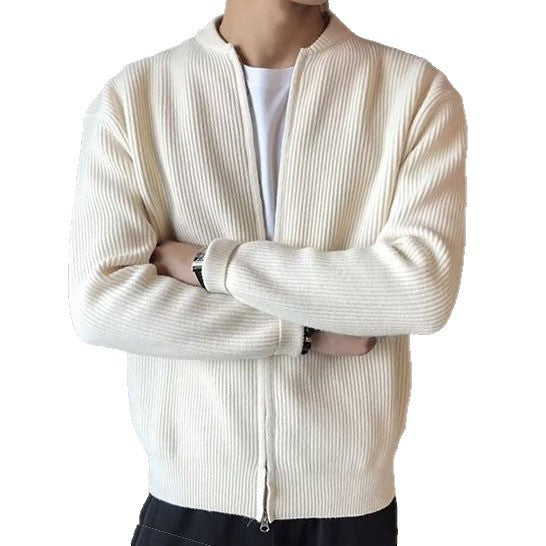 Men's Warm Slim Fit Business Knit Cardigan Jacket