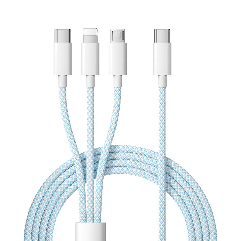 3 in 1 Braided USB Type-C PD Fast Charging Cable