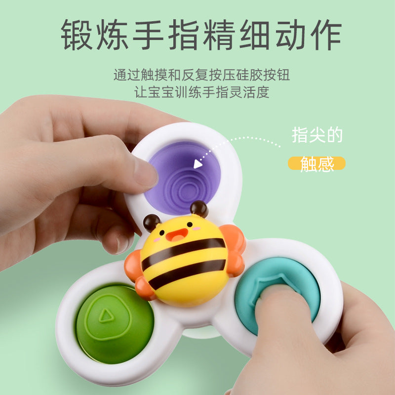 Colorful Children's Suction Cup Rotating Toy Set