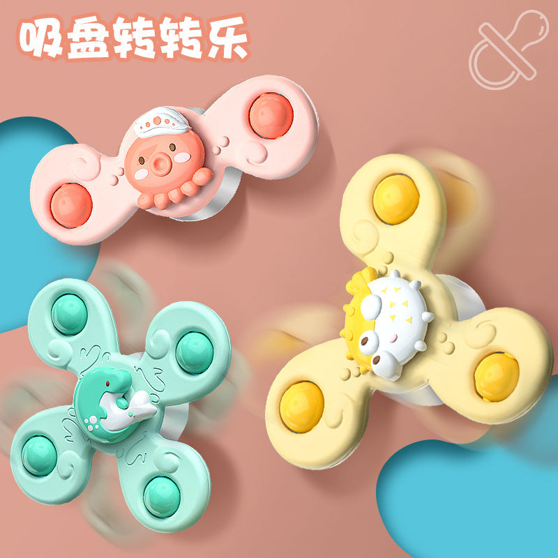 Children's Suction Cup Bubble Spinner Toy Set
