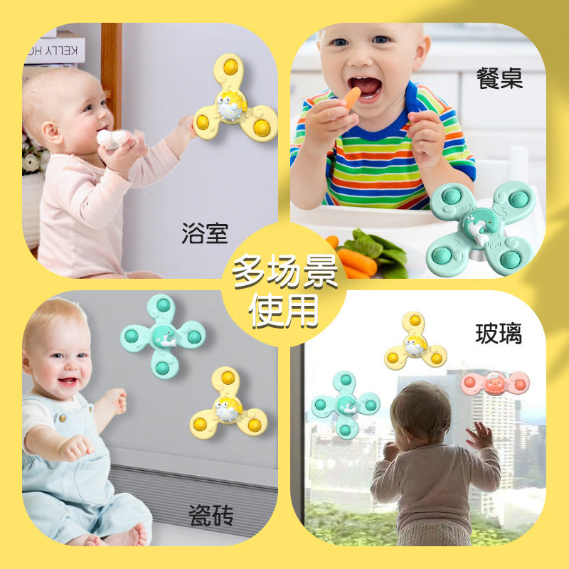 Children's Suction Cup Bubble Spinner Toy Set