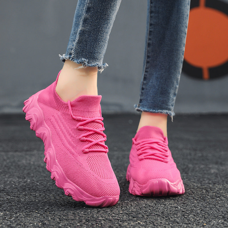 Women's Breathable Knit Slip-On Sneakers with Cushioned Sole