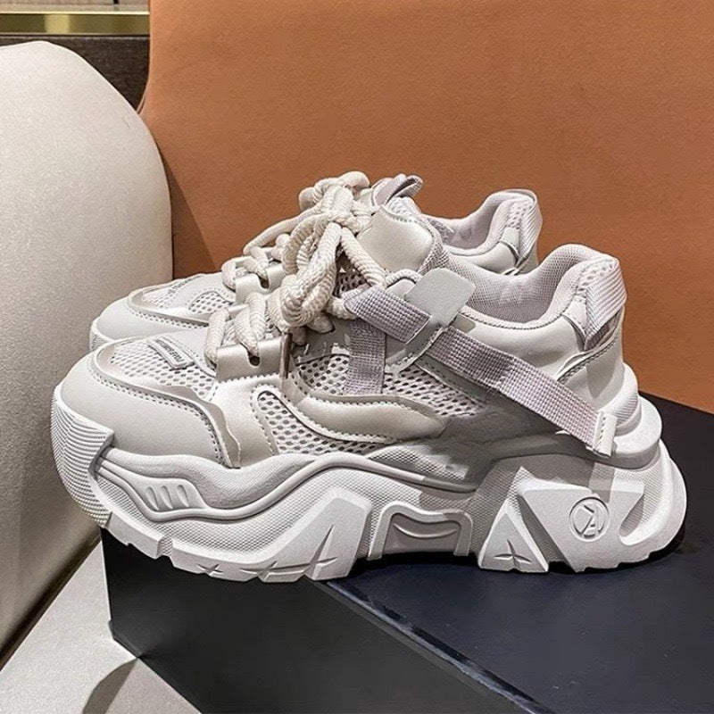 Women's Breathable Mesh Platform Sneakers with Lightweight