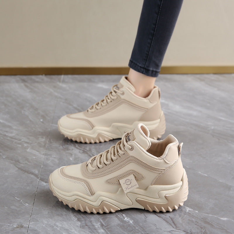 Women's Height-Enhancing Dad Sneakers with Casual Comfort