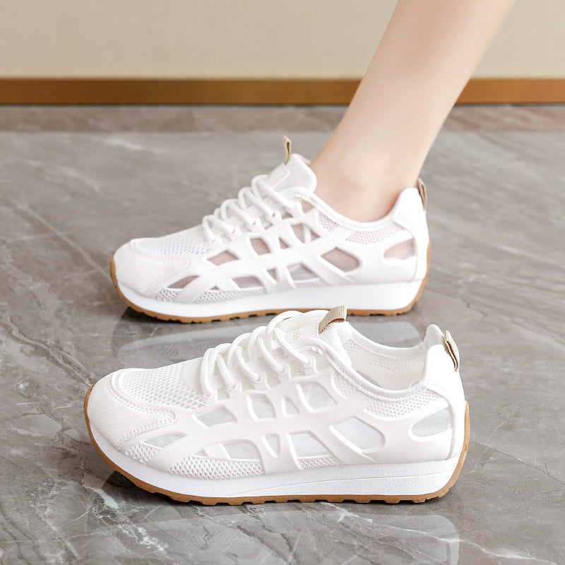 Women's Breathable Mesh Dad Sneakers with Lightweight Sole