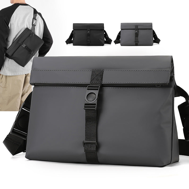 Men's Large Capacity Crossbody Travel Bag with Trolley Sleeve