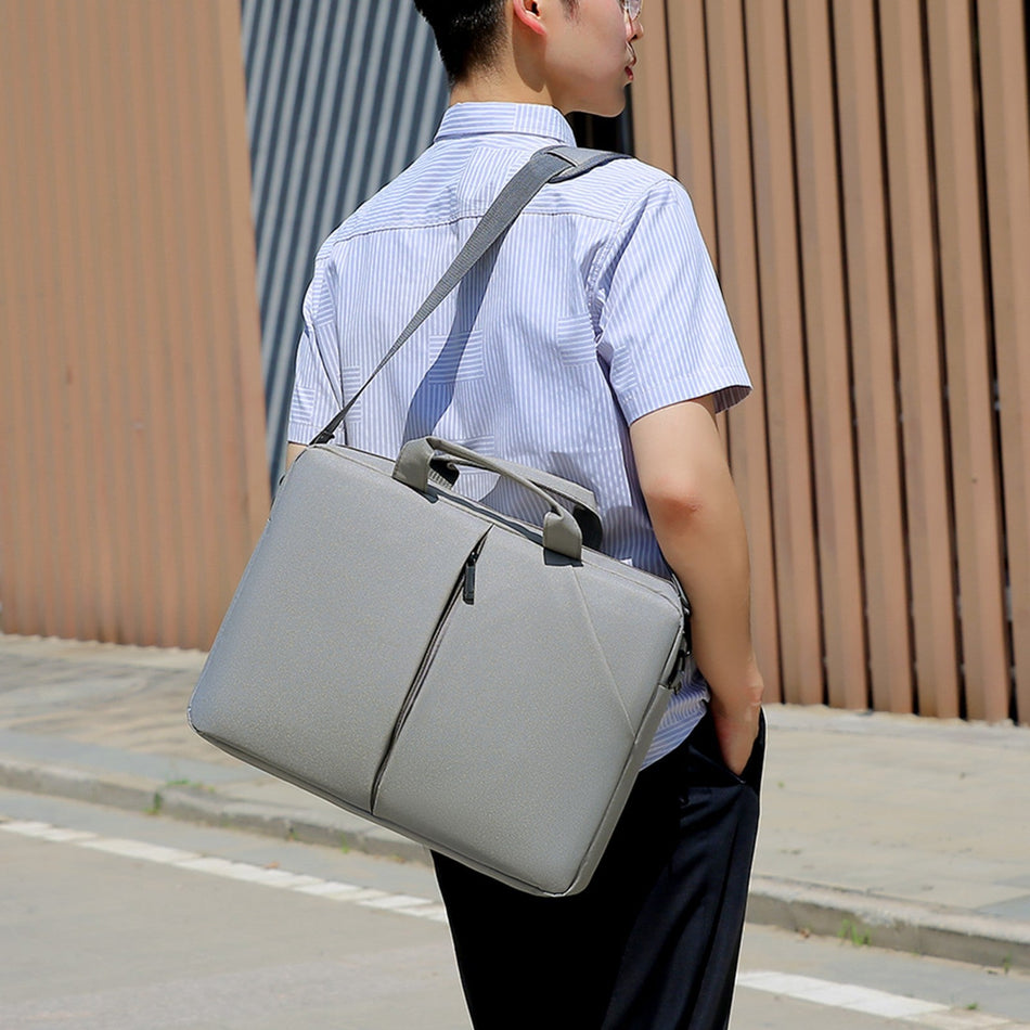 Men's Business Briefcase with Laptop Compartment and Shoulder