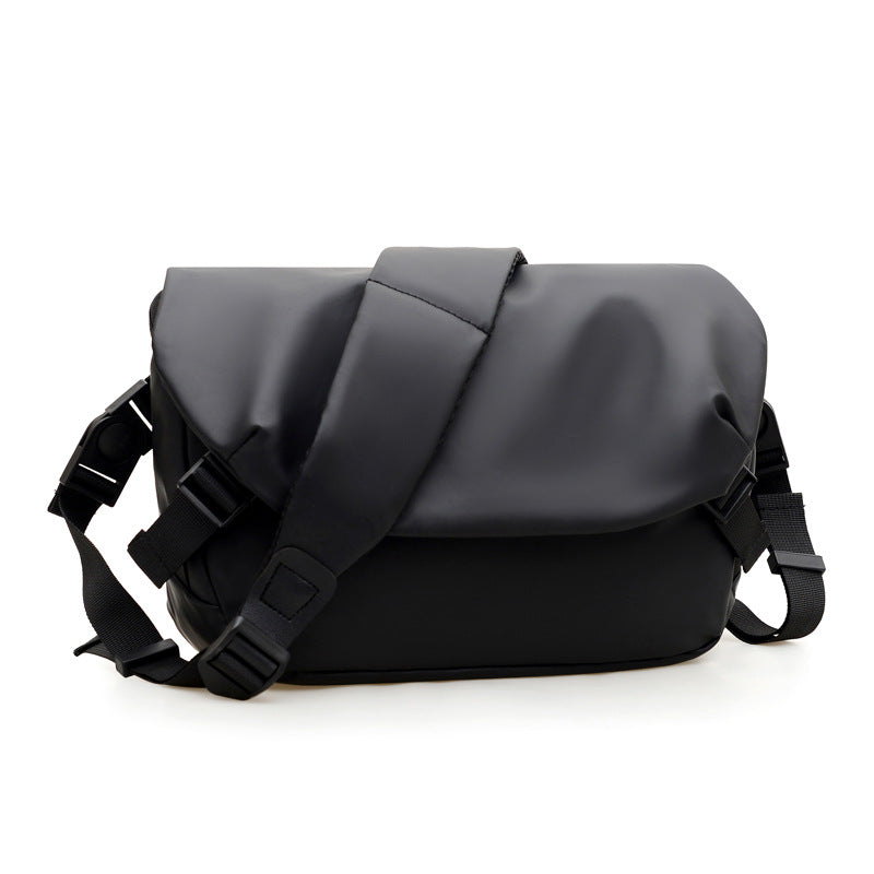 Men's Leather Film Crossbody Bag with Large Capacity Travel