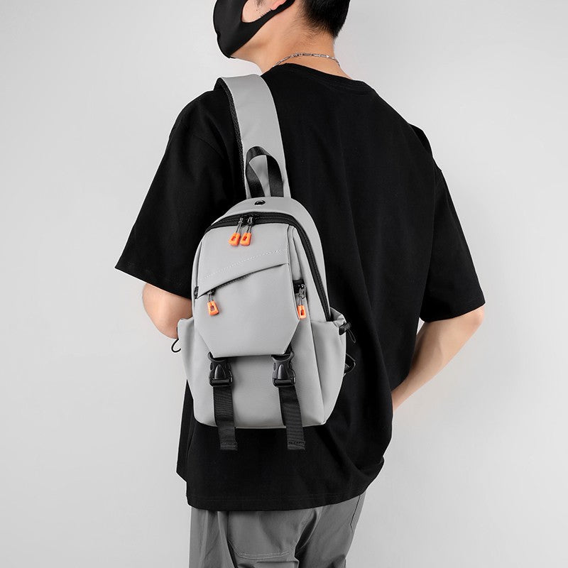 Men's Nylon Chest Bag with Large Capacity Outdoor Crossbody
