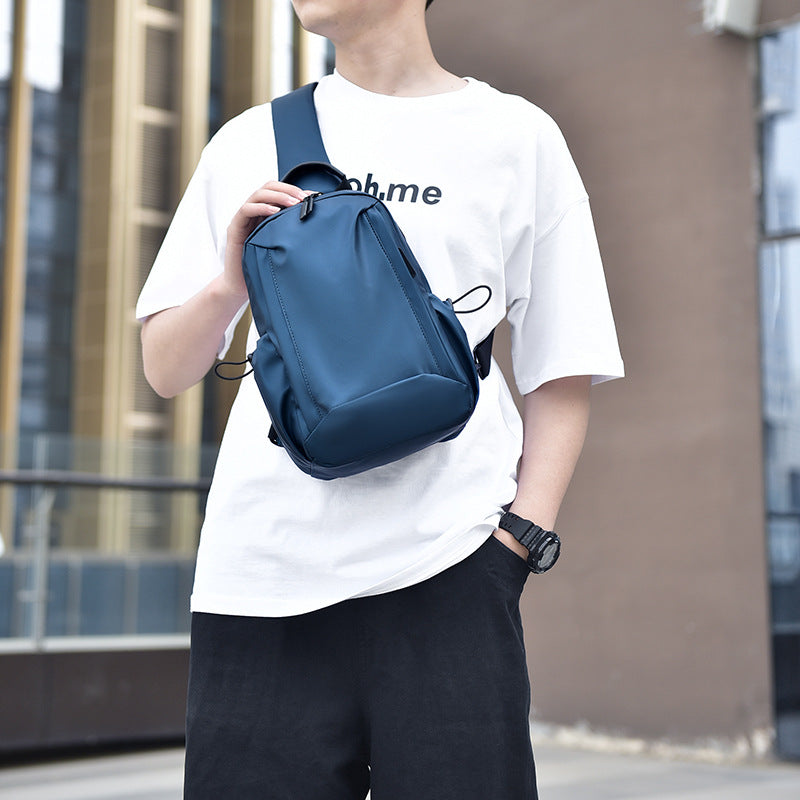 Men's Multi-Compartment Sports Chest Bag with Wear-Resistant