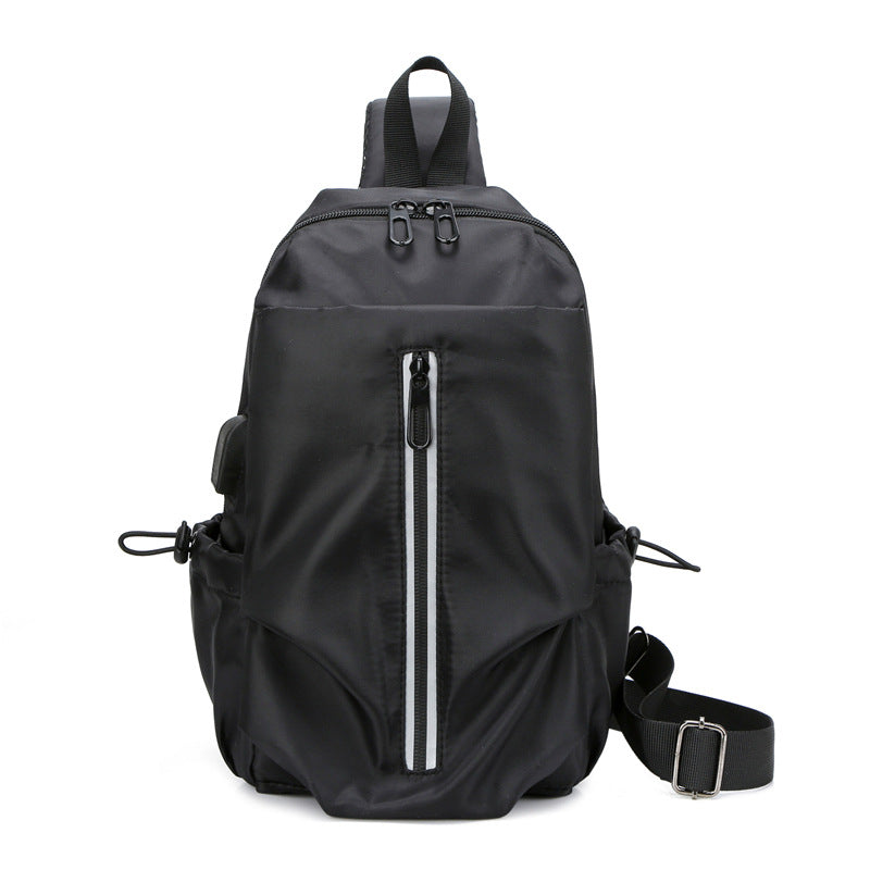 Men's Oxford Cloth Chest Bag with Large Capacity Crossbody Design