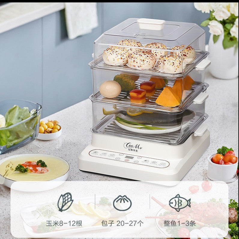 Ceomr Smart 32L Three-Layer Electric Steamer, Food Grade