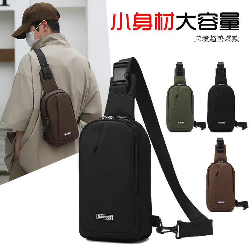 Men's Large Capacity Business Chest Bag with Crossbody Design
