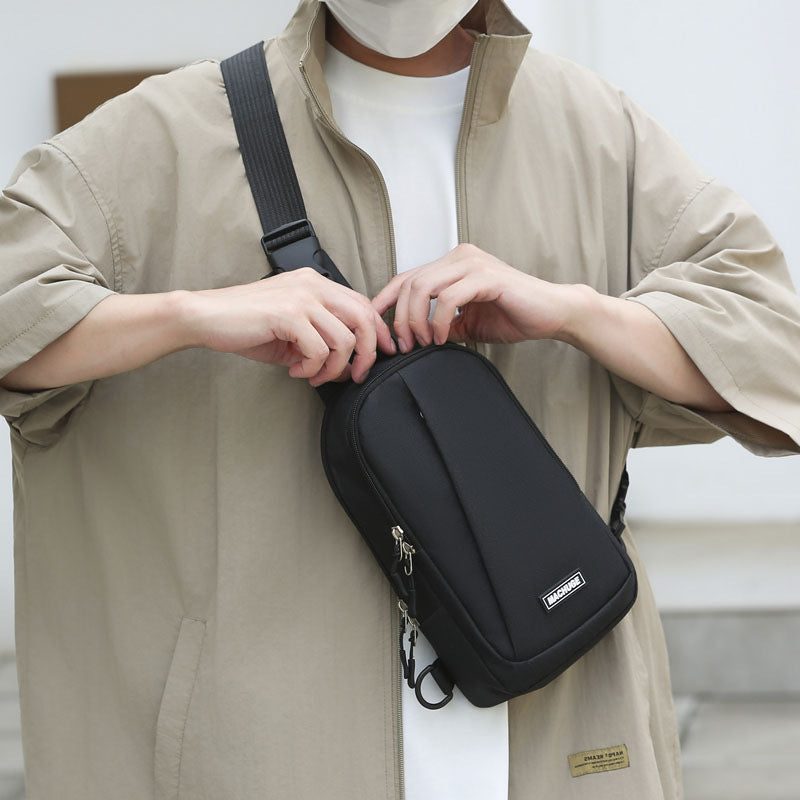 Men's Large Capacity Business Chest Bag with Crossbody Design