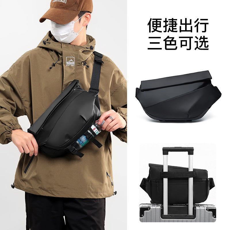 Men's Multifunctional Outdoor Chest Bag with Crossbody Design