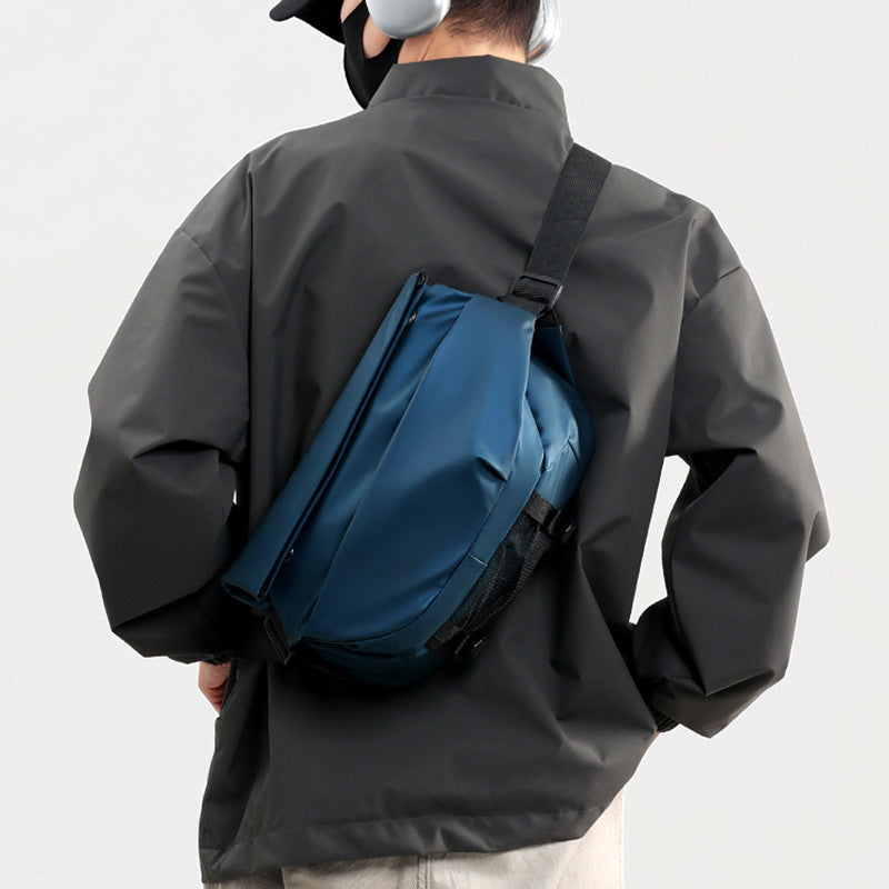 Men's Multifunctional Outdoor Chest Bag with Crossbody Design