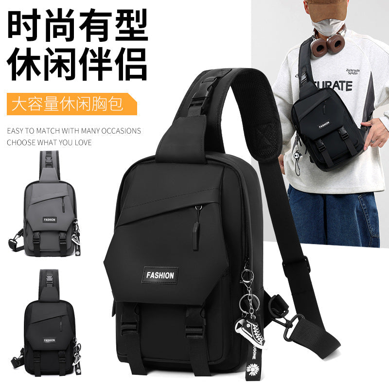 Men's Large Capacity Travel Chest Bag with Versatile Crossbody