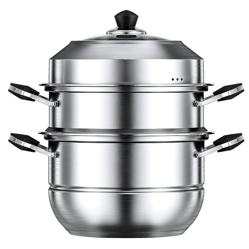 Thickened Antibacterial Stainless Steel Steamer Pot