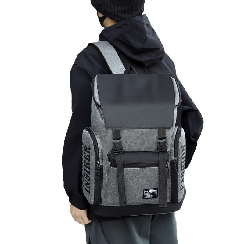 Men's Large Capacity Backpack with Multi-Functional Travel Design